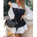 Off-the-shoulder waist-strap suit vest HF0612-02-03 Off-the-shoulder waist-strap suit vest HF0612-02-03