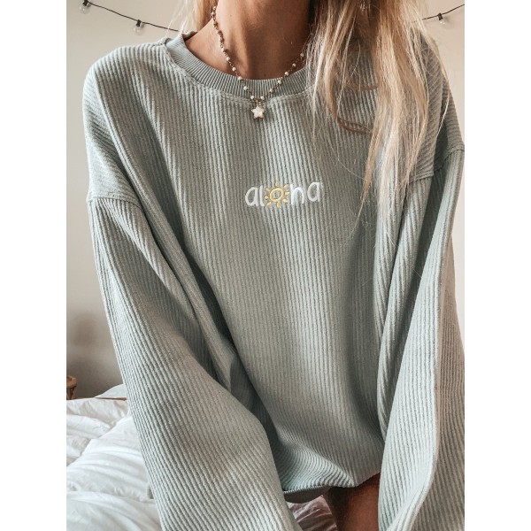 women's long sleeve round neck pullover T-shirt HE1511-04-04 women's long sleeve round neck pullover T-shirt HE1511-04-04