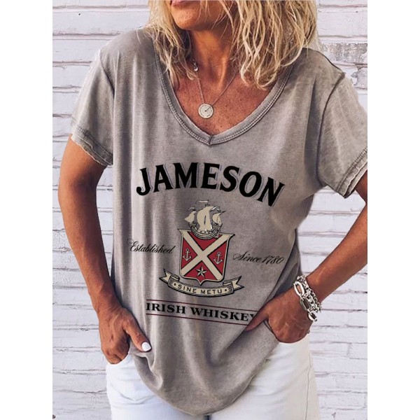 Leisure floral print V-neck short sleeved HF3104-04-01 Leisure floral print V-neck short sleeved HF3104-04-01