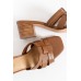 Noletta Tan Leather Mule